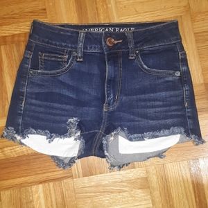 AE | DARK WASH HIGH WAISTED JEAN SHORTS